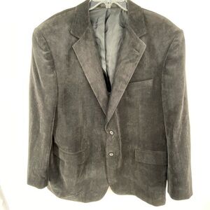 Black Faux Suede Sz 46 R Sportscoat‎ Blazer